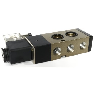 VALVULA NAMUR 5/2 SIMPLE SOLENOIDE CNX 1/4 NPT VOLTAJE 24VDC REF 4M310-08-DC24V-LD1