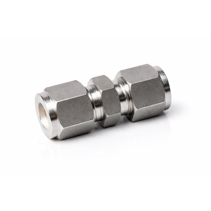 UNION RECTA INOX SS316, PARA TUBIN DE 1/4" OD POR 1/4" OD